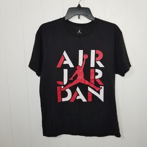 Air Jordan Youth T-shirt Size Medium Short Sleeve Black Red White